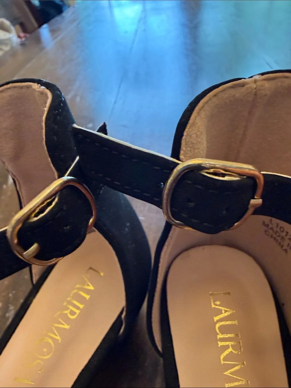 Black Ankle Strap girls kids heels